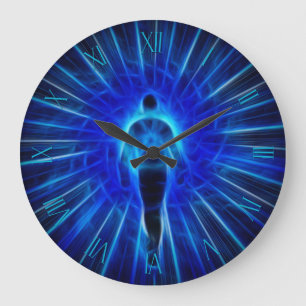 Die Abbildung geht aus dem Licht Große Wanduhr