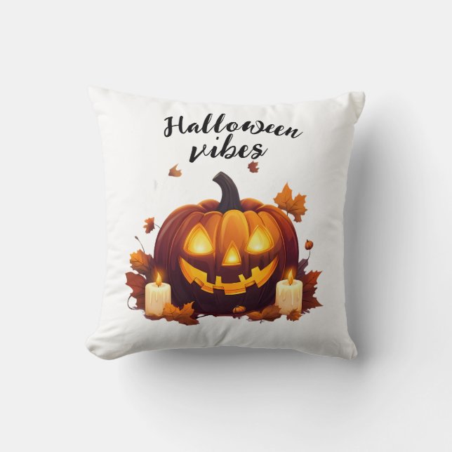 Die Abbildung zeigt einen Halloween-Szene-Film Kissen (Vorderseite)