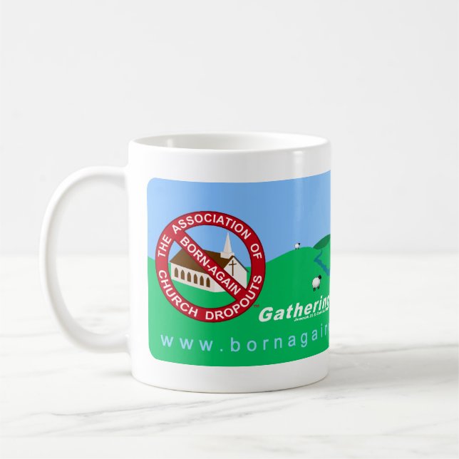 Die ABCD Fahne auf weißer Tasse (Links)
