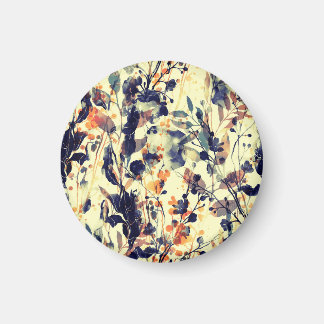 Die Abdrücke der Natur: Blütenfarben Blätter nahtl Magnet