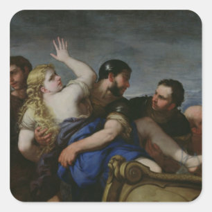 Die Abduktion von Helen Quadratischer Aufkleber