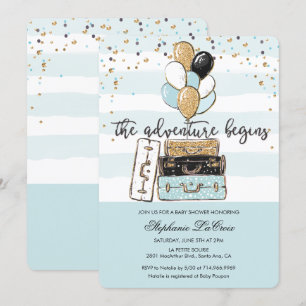 Die Abenteuer Beginnen Baby Shower Einladung