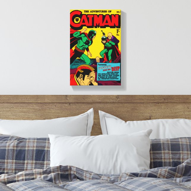 Die Abenteuer der Cat-Man-Leinwand drucken Leinwanddruck (Insitu (Schlafzimmer))