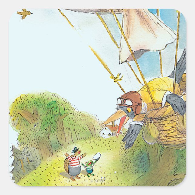 Die Abenteuer von Ted, Ed und Caroll Quadratischer Aufkleber (Vorderseite)