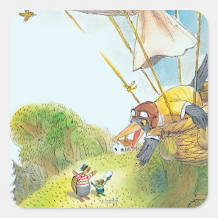 Die Abenteuer von Ted, Ed und Caroll Quadratischer Aufkleber