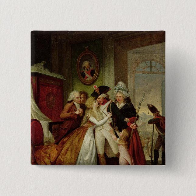 Die Abfahrt der Freiwilligen Button (Vorderseite)