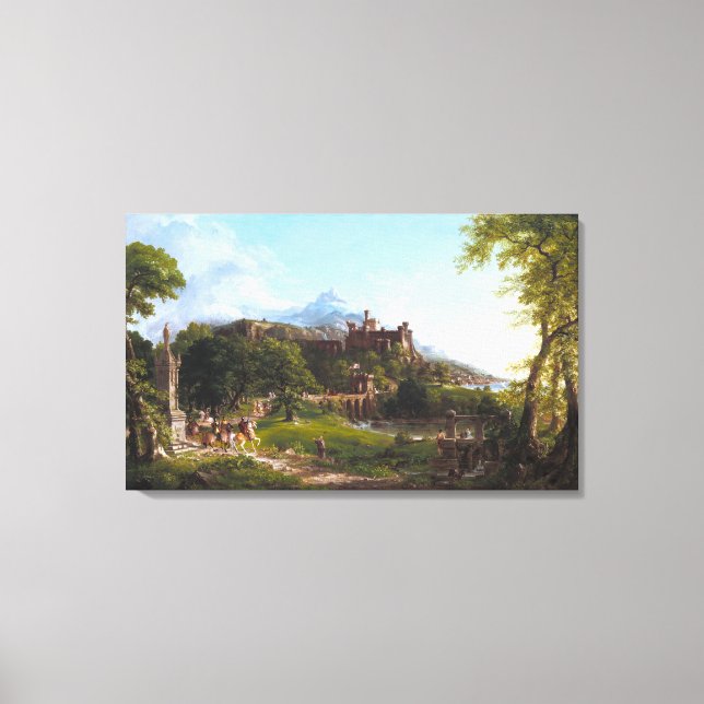 Die Abfahrt durch ThomasCole Leinwanddruck (Vorderseite)