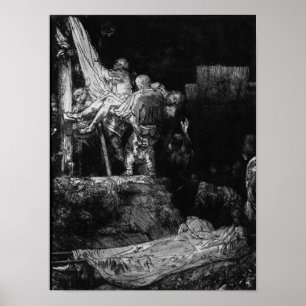 Die Abfahrt vom Kreuz mit einer Torche, 1654 Poster