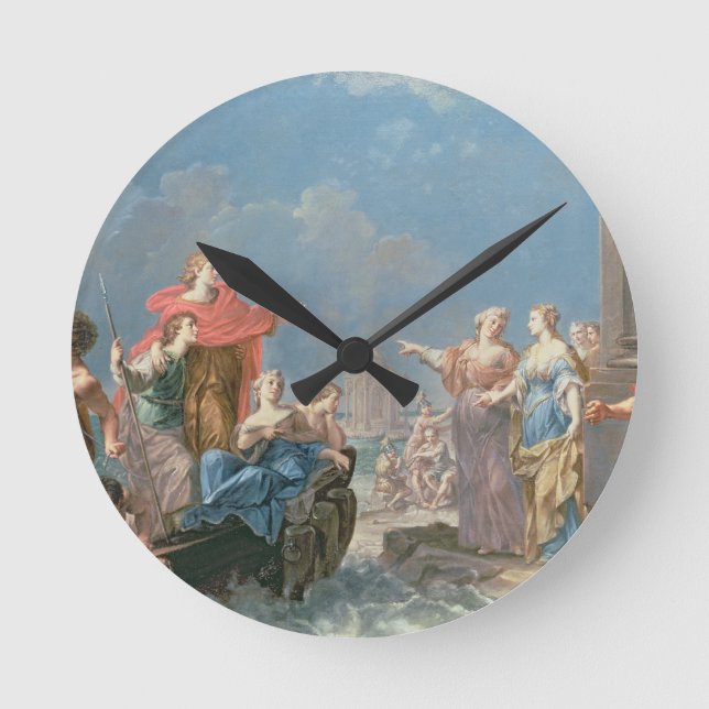 Die Abfahrt von Aeneas Runde Wanduhr (Vorderseite)
