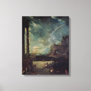 Die Abfahrt von Aeneas von Karthago Leinwanddruck