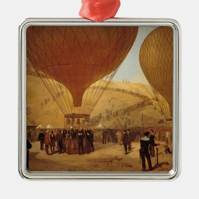 Die Abfahrt von Leon Michel Gambetta Silbernes Ornament (Vorne)