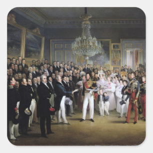 Die Abgeordnetenkammer am Palais Royal Quadratischer Aufkleber