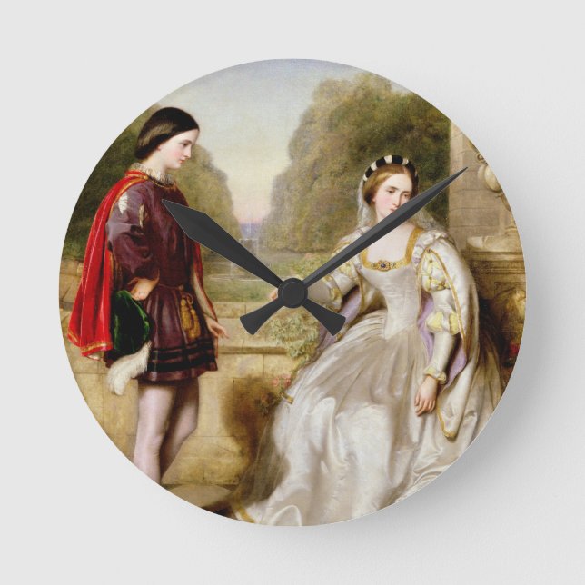 Die Ablehnung (Öl auf Leinwand) Runde Wanduhr (Vorderseite)