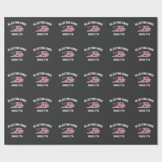 Die Ablehnung von Königen seit dem 4. Juli 1776 Geschenkpapier (Flach)