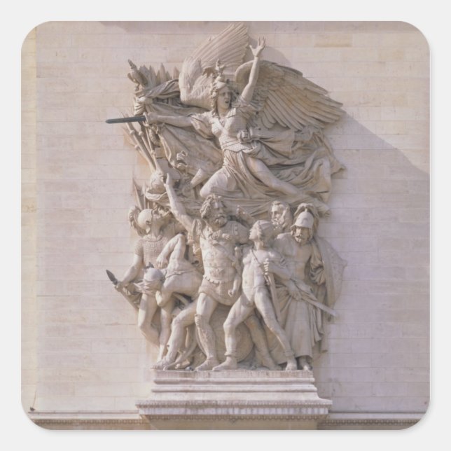 Die Abreise der Freiwilligen im Jahr 1792 oder der Quadratischer Aufkleber (Vorderseite)