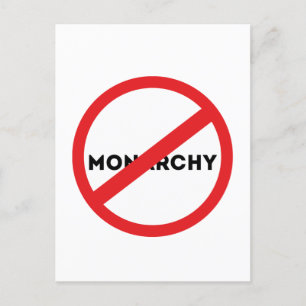 Die Abschaffung der Monarchie Postkarte