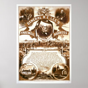 Die Abschiedsansprache 1865 des Lees Poster