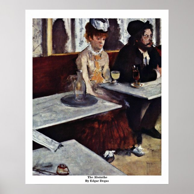 Die Absinthe von Edgar Degas Poster (Vorne)