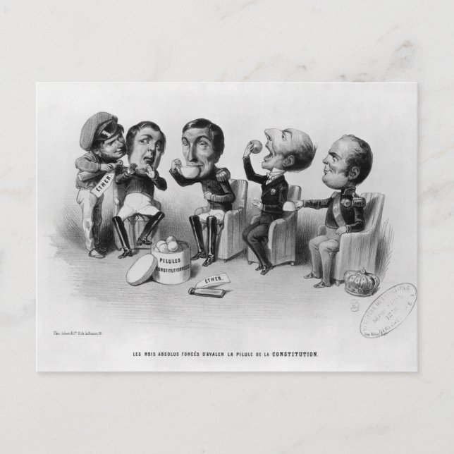 Die absoluten Könige gezwungen, die Pille zu schlu Postkarte (Vorderseite)