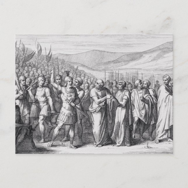 Die Abspaltung des Volkes in den Mons Sacer Postkarte (Vorderseite)