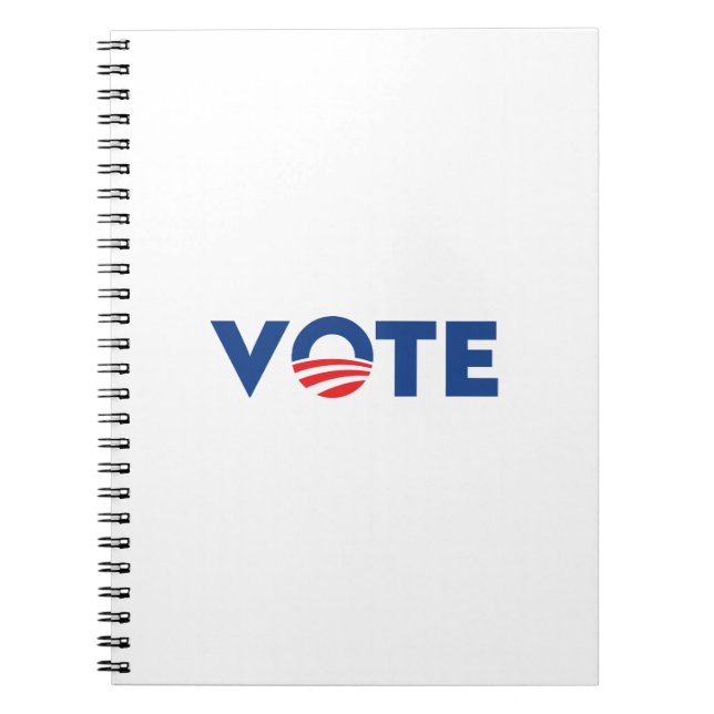 Die Abstimmung Hoffnung rot-weiß-blau Typografie D Notizblock (Vorderseite)