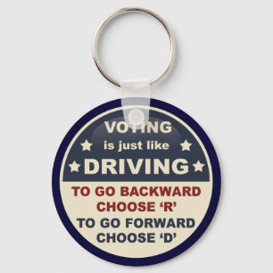 Die Abstimmung ist wie das Autofahren Schlüsselanhänger