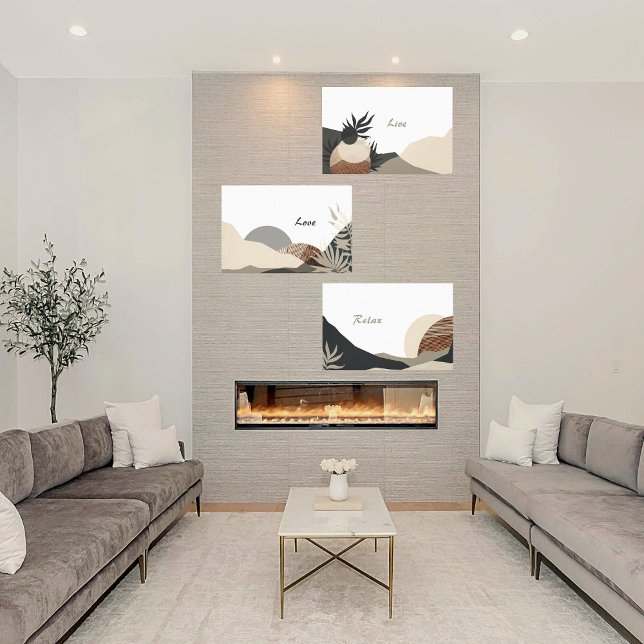 Die Abstrakte Erde Tones Mountain Leinwand Kunst (Von Creator hochgeladen)