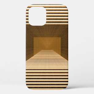 Die abstrakte gelbe Pyramide wird in der Tiefe Case-Mate iPhone Hülle