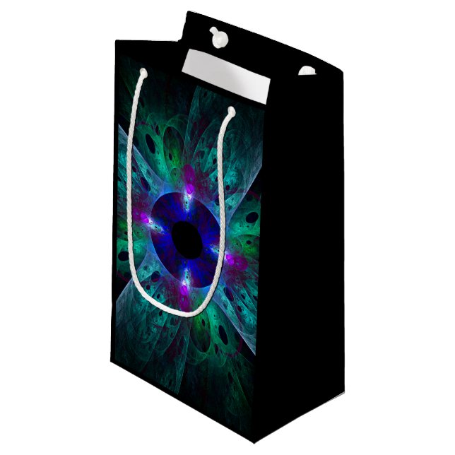 Die Abstrakte Kunst der Augen Kleine Geschenktüte (Vorderseite Schrägansicht)