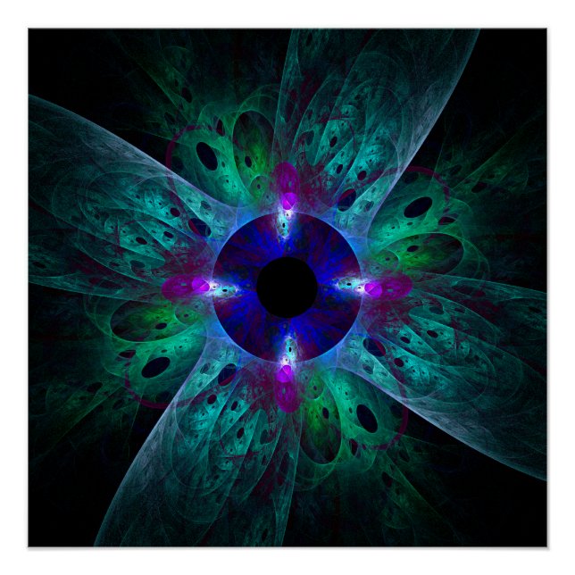 Die Abstrakte Kunst der Augen Poster (Vorderseite)