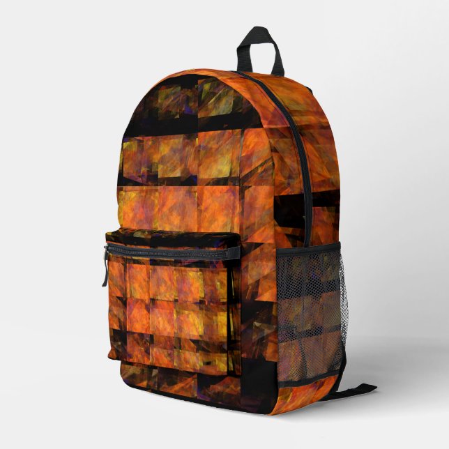 Die Abstrakte Kunst der Mauer Bedruckter Rucksack (Rückseitige Ecke Rechts)
