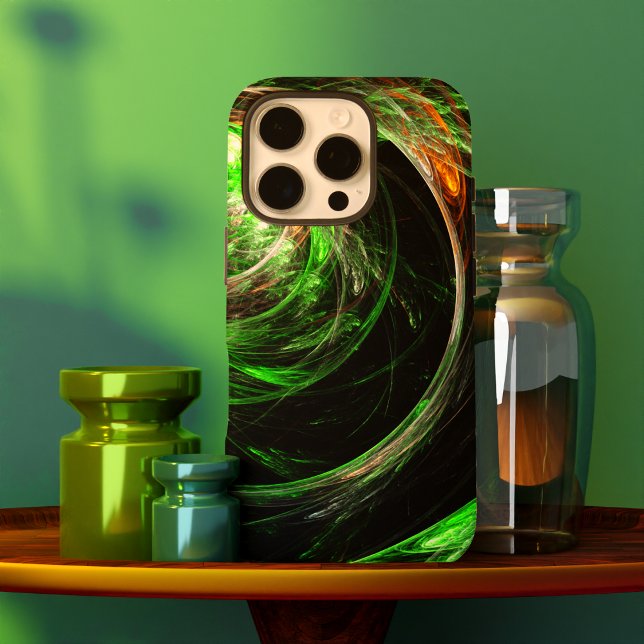 Die Abstrakte Kunst der Welt Case-Mate iPhone Hülle (Around the World Green Abstract Art Case-Mate iPhone Case)