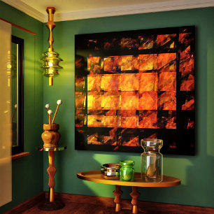 Die Abstrakte Kunstwand der Mauer umhüllte Leinwan Leinwanddruck