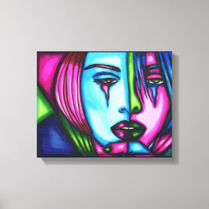Die Abstrakte Originalkunst der Frau Leinwanddruck
