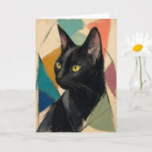 Die abstrakte schwarze Katze