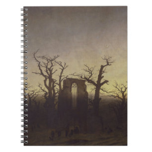 Die Abtei im Oakwood von Caspar David Friedrich Notizblock
