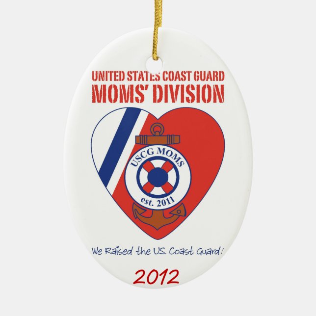 Die Abteilungs-ovale Verzierung 2012 USCG Mamas Keramik Ornament (Vorne)