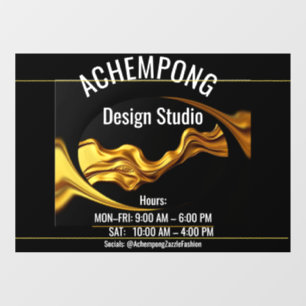 Die Achempong Signature Collection: Liquid Gold St Fensteraufkleber