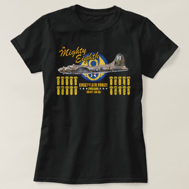 Die achtundachtzigste - B-17 fliegende Festung WW2 T-Shirt (Design vorne)