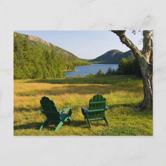Die Adirondack-Stühle auf dem Rasen des Jordans Postkarte (Vorderseite)