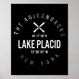 Die Adirondacks Lake Placid New York Skifahren Sno Poster