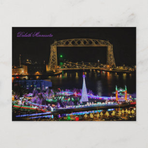Die Aerial Lift Bridge und Bentleyville Minnesota Postkarte