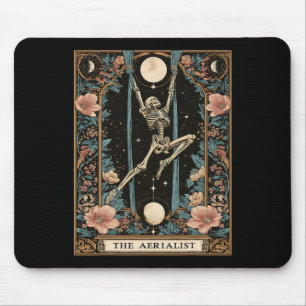 Die Aerialistin Aerial Seide Tarotkarte Skelett He Mousepad