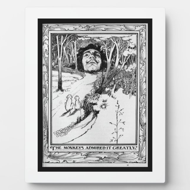 Die Affen bewunderten es großartig Fotoplatte (Vorderseite)