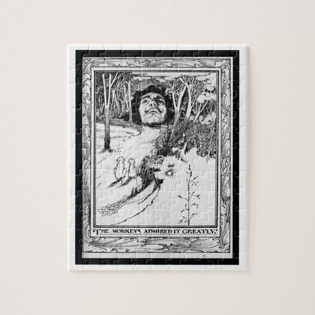 Die Affen bewunderten es großartig Puzzle (Vertikal)