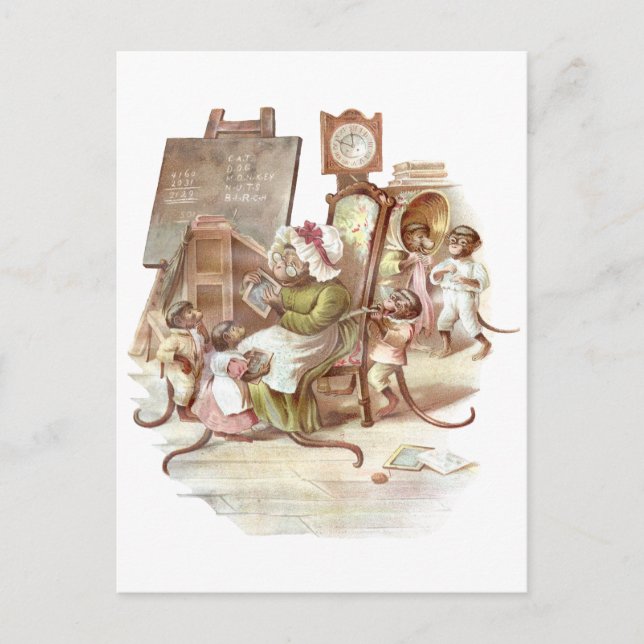 Die Affenschule Postkarte (Vorderseite)