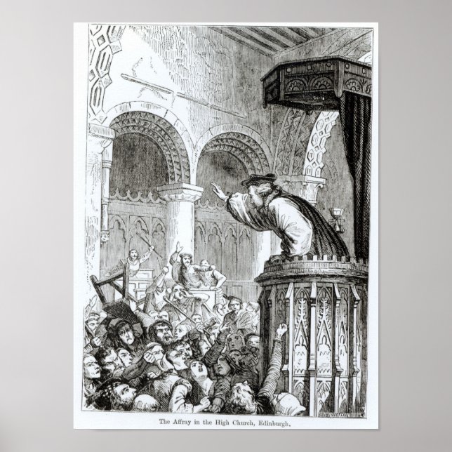 Die Affray in der Hohen Kirche, Edinburgh Poster (Vorne)
