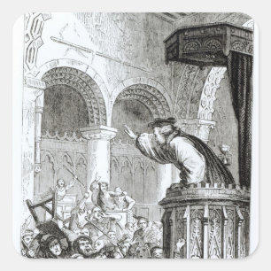 Die Affray in der Hohen Kirche, Edinburgh Quadratischer Aufkleber