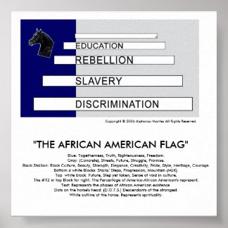 DIE AFRIKANISCHE AMERIKANISCHE FLAG - DETAILLIERT POSTER