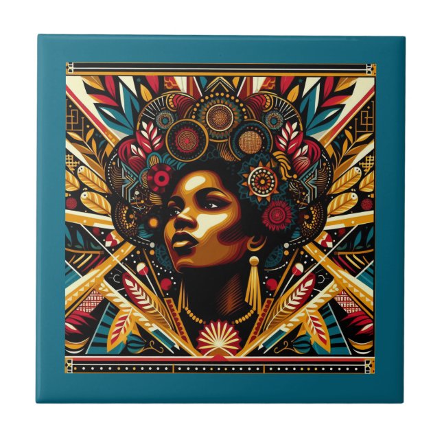 Die afrikanische Kultur Fliese (Vorderseite)